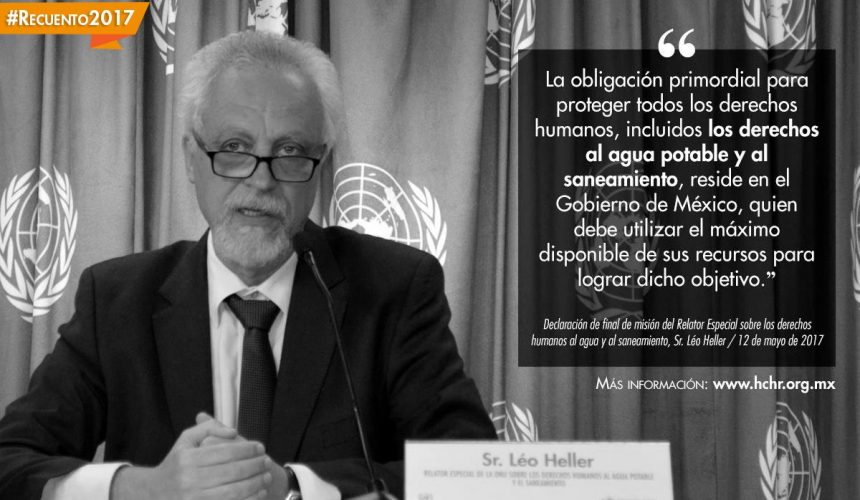 Declaración de final de misión del Relator Especial sobre los derechos humanos al agua y al saneamiento, Sr. Léo Heller