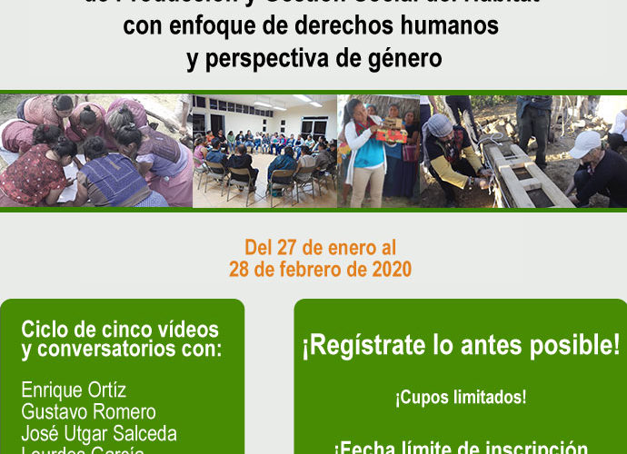 Webinar: Diseño Participativo y Sustentable en Procesos de Producción y Gestión Social del Hábitat con enfoque de derechos humanos y perspectiva de género