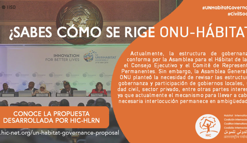 Estructuras de gobernanza de ONU Hábitat: propuesta para una mayor participación de las partes interesadas