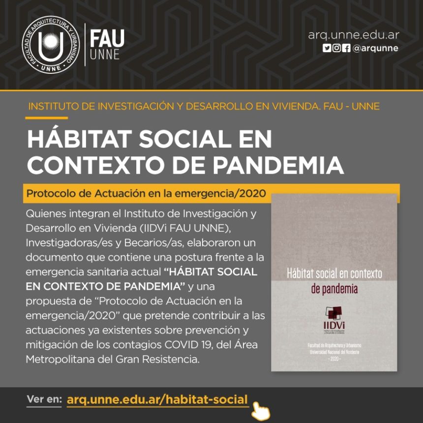 Argentina – IIDVi (UNNE): Hábitat Social en contexto de pandemia