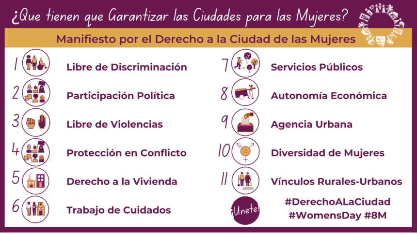 8M-2023: Manifiesto por el Derecho a la Ciudad de las Mujeres
