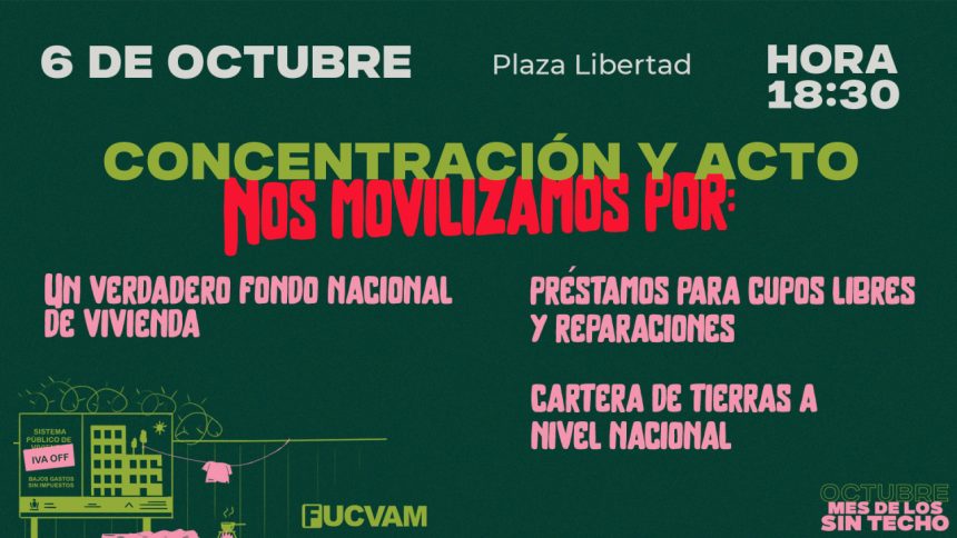 Uruguay – FUCVAM: Concentración y movilización en el Día de lxs sin Techo