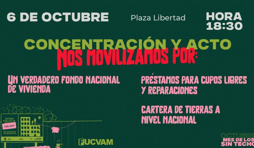 Uruguay – FUCVAM: Concentración y movilización en el Día de lxs sin Techo