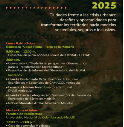 Colombia – CEHAP: Ciudades frente a las crisis urbanas: desafíos y oportunidades para transformar los territorios hacia modelos sostenibles, seguros e inclusivos.