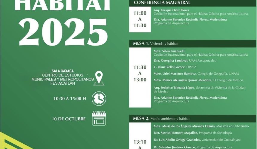 México – UNAM: Conmemoración del Día Mundial del Hábitat