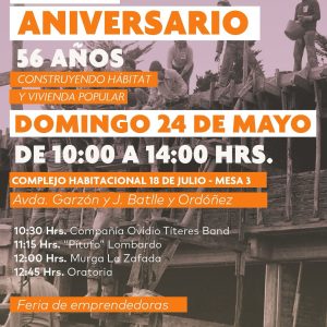 Uruguay – FUCVAM: Acto de Aniversario. 56 años construyendo vivienda y hábitat popular