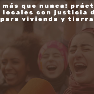Ahora más que nunca: prácticas y políticas locales con justicia de género para vivienda y tierra