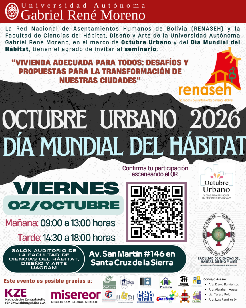 Bolivia – RENASEH: Vivienda Adecuada para todos. Desafíos y propuestas para la transformación de nuestras ciudades